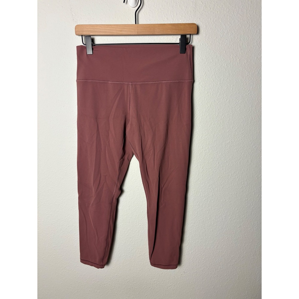 Athleta Transcend 7/8 Tight Leggings Mauve Rosewood High Rise Yoga Pants Large